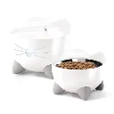 Catit - Kit Abreuvoir et Mangeoire Pixi Combo pour Chats blanc 2 (1).webp