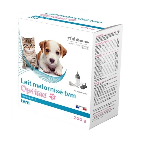 Lait maternisé Optima TVM - Chiots et chatons 200g