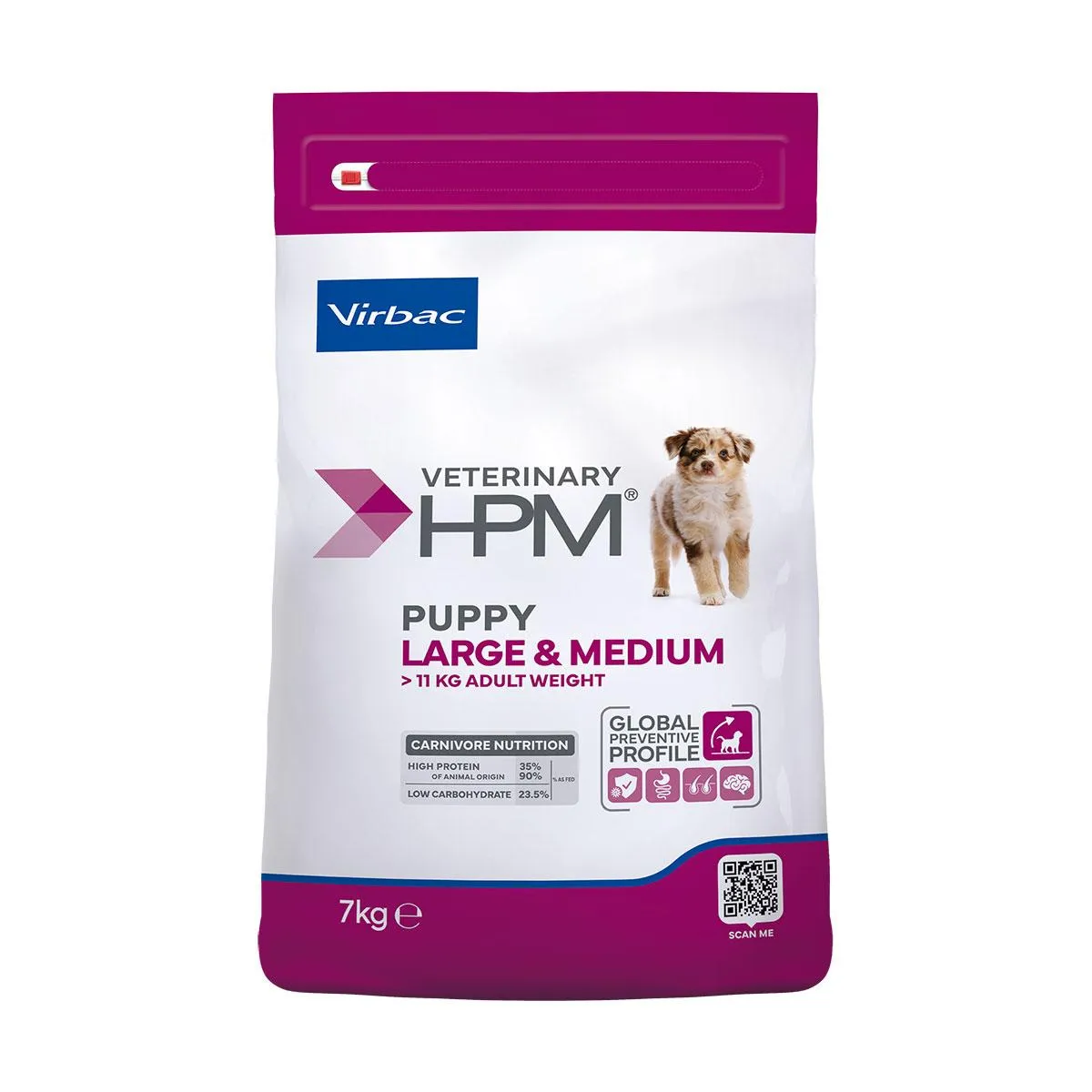 [32341] VIRBAC VETERINARY HPM Large & Medium Puppy pour chien - Sac de 7kg
