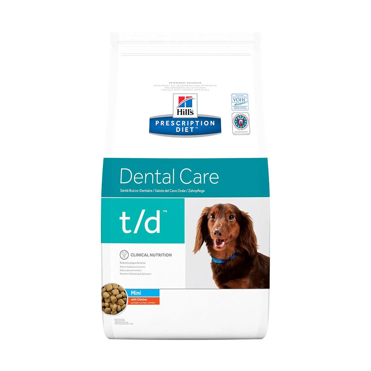 [28499] HILL'S PRESCRIPTION DIET Canine Dental Care t/d Mini au poulet pour chien - Sac de 3 kg