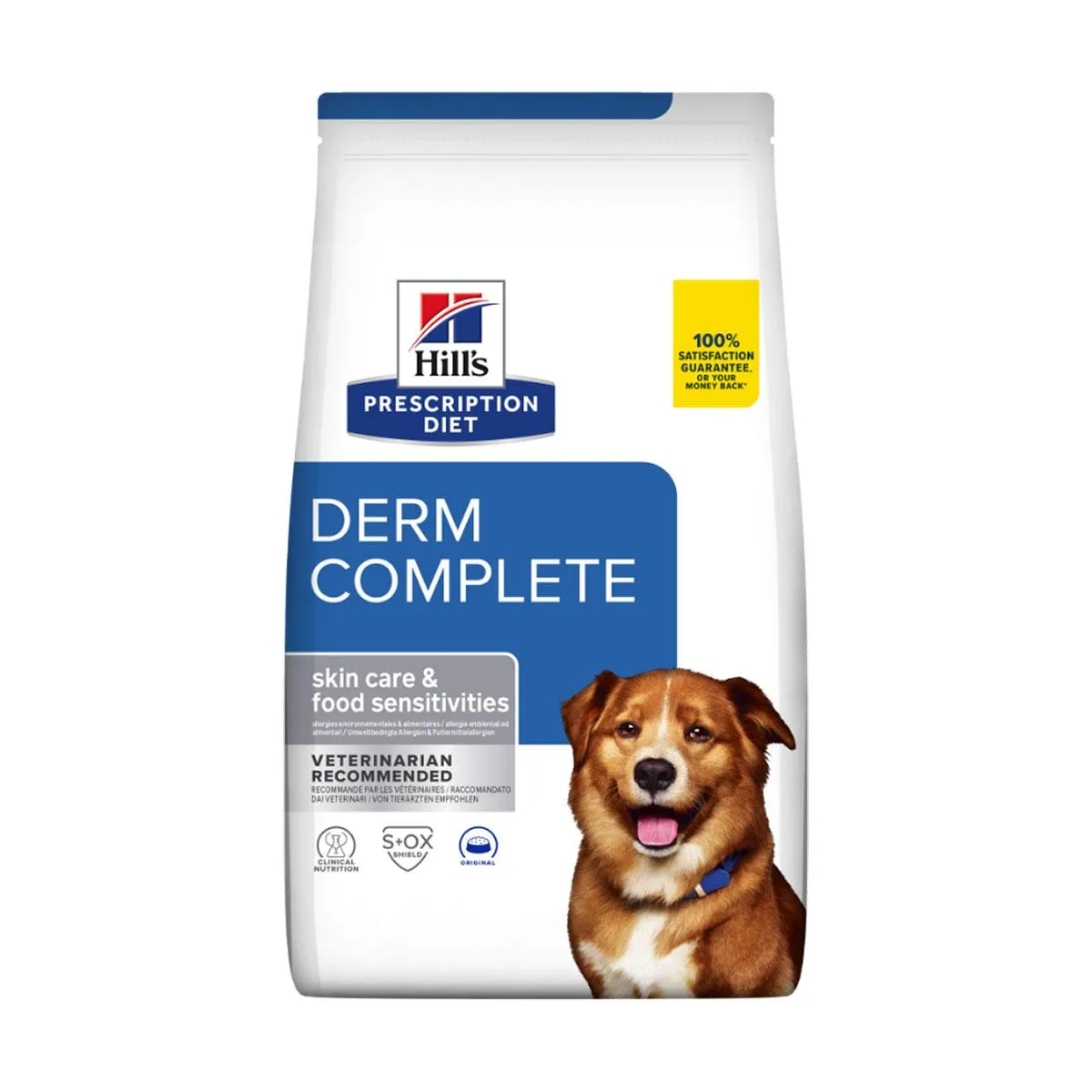 [15165] HILL'S PRESCRIPTION DIET Derm Complete Skin Care & Food Sensitivities Original pour chien - Sac de 4 kg