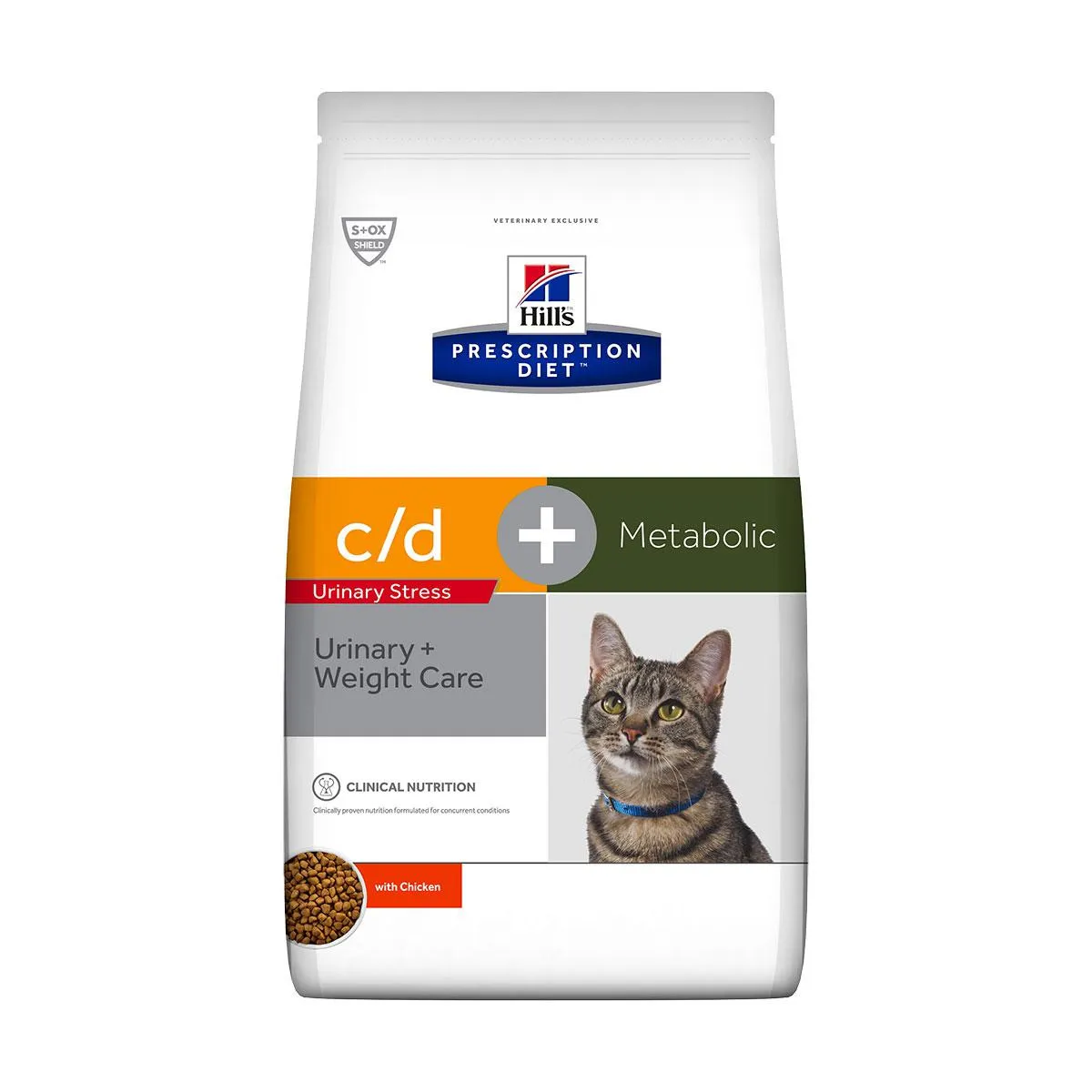 HILL'S PRESCRIPTION DIET c/d Urinary Stress + Metabolic Urinary + Weight Care au poulet pour chat - Sac de 8 kg