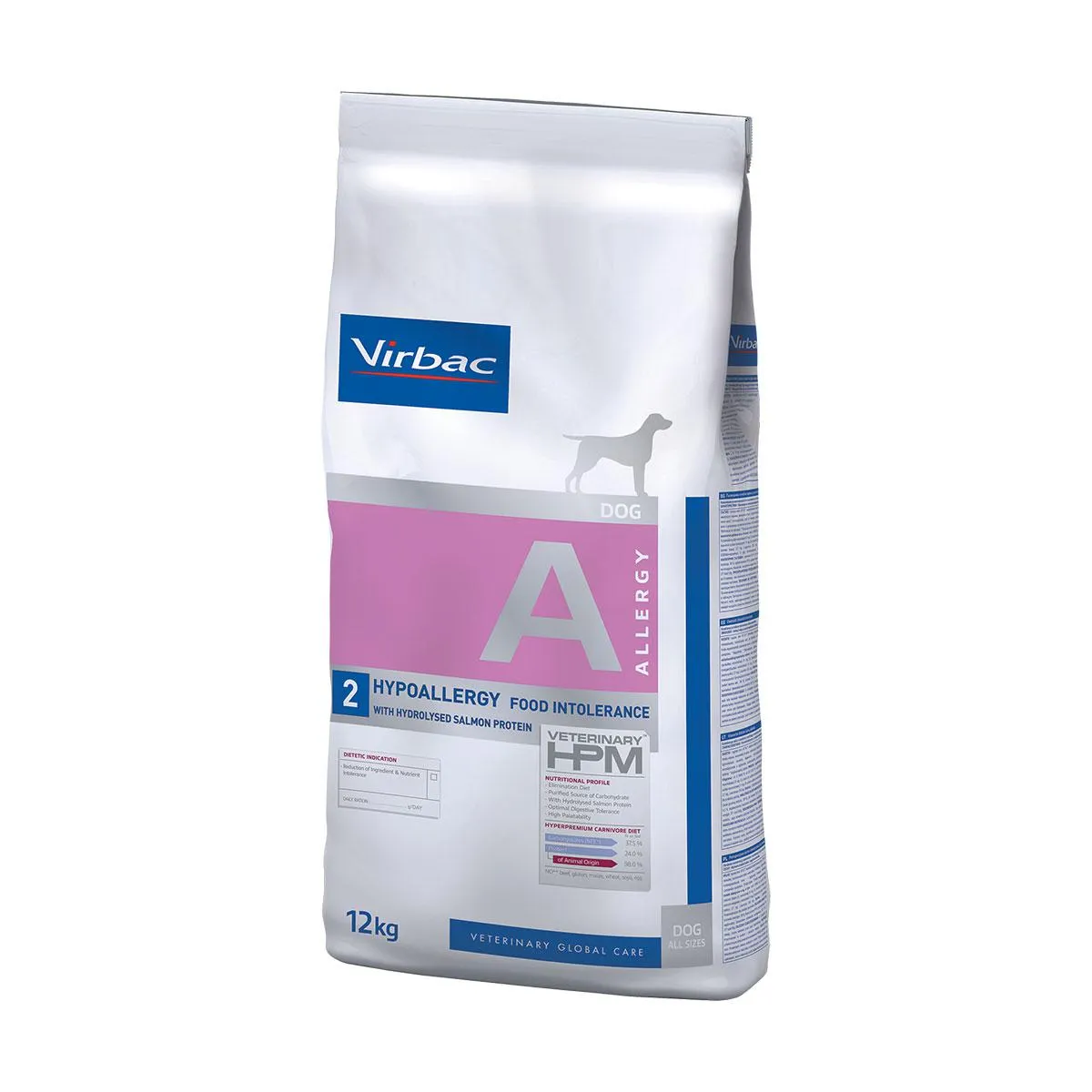 [9720] VIRBAC VETERINARY HPM A Allergy 2 Hypoallergy Food Intolerance au saumon pour chien - Sac de 12 kg
