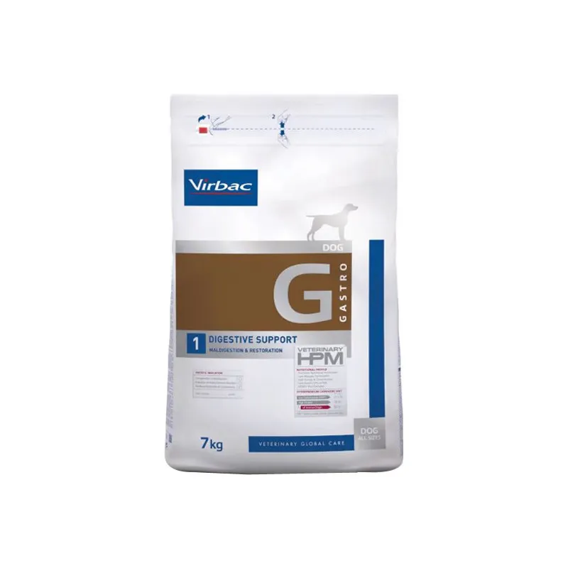 [86050] VIRBAC VETERINARY HPM G Gastro 1 Digestive Support pour chien - Sac de 7 kg