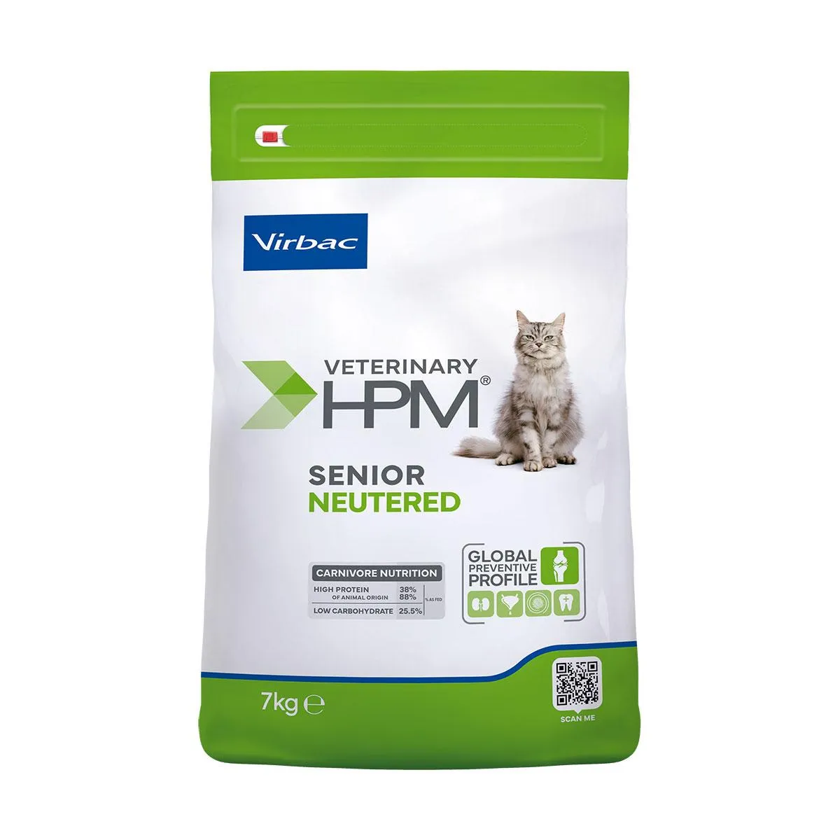 VIRBAC VETERINARY HPM Neutered Senior pour chat - Sac de 7kg