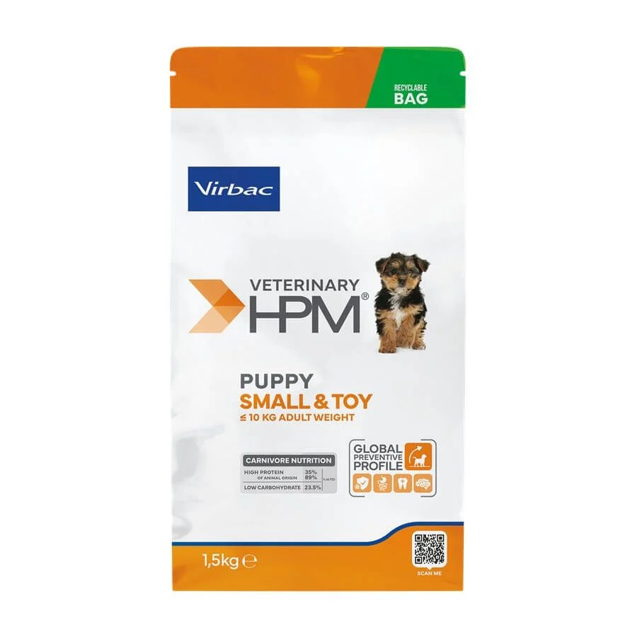 VIRBAC VETERINARY HPM Small & Toy Puppy pour chien - Sac de 1.5kg