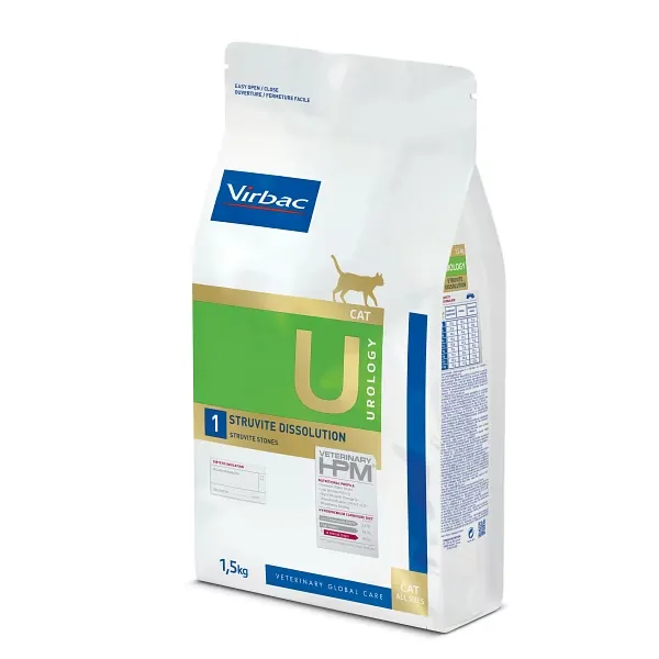 [83342] VIRBAC VETERINARY HPM U Urology 1 Struvite Dissolution pour chat - Sac de 1,5 kg