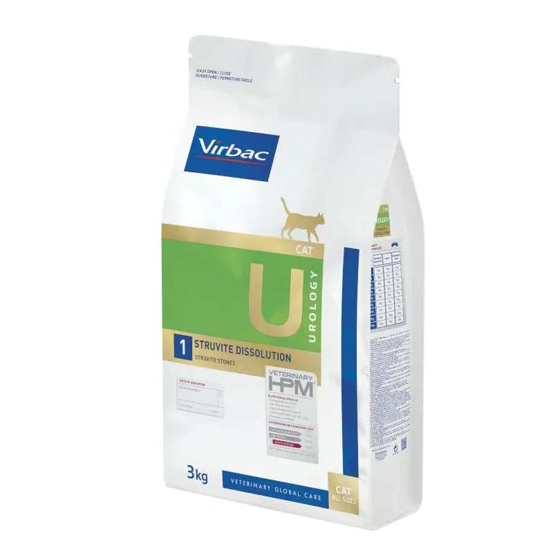 VIRBAC VETERINARY HPM U Urology 1 Struvite Dissolution pour chat - Sac de 3 kg