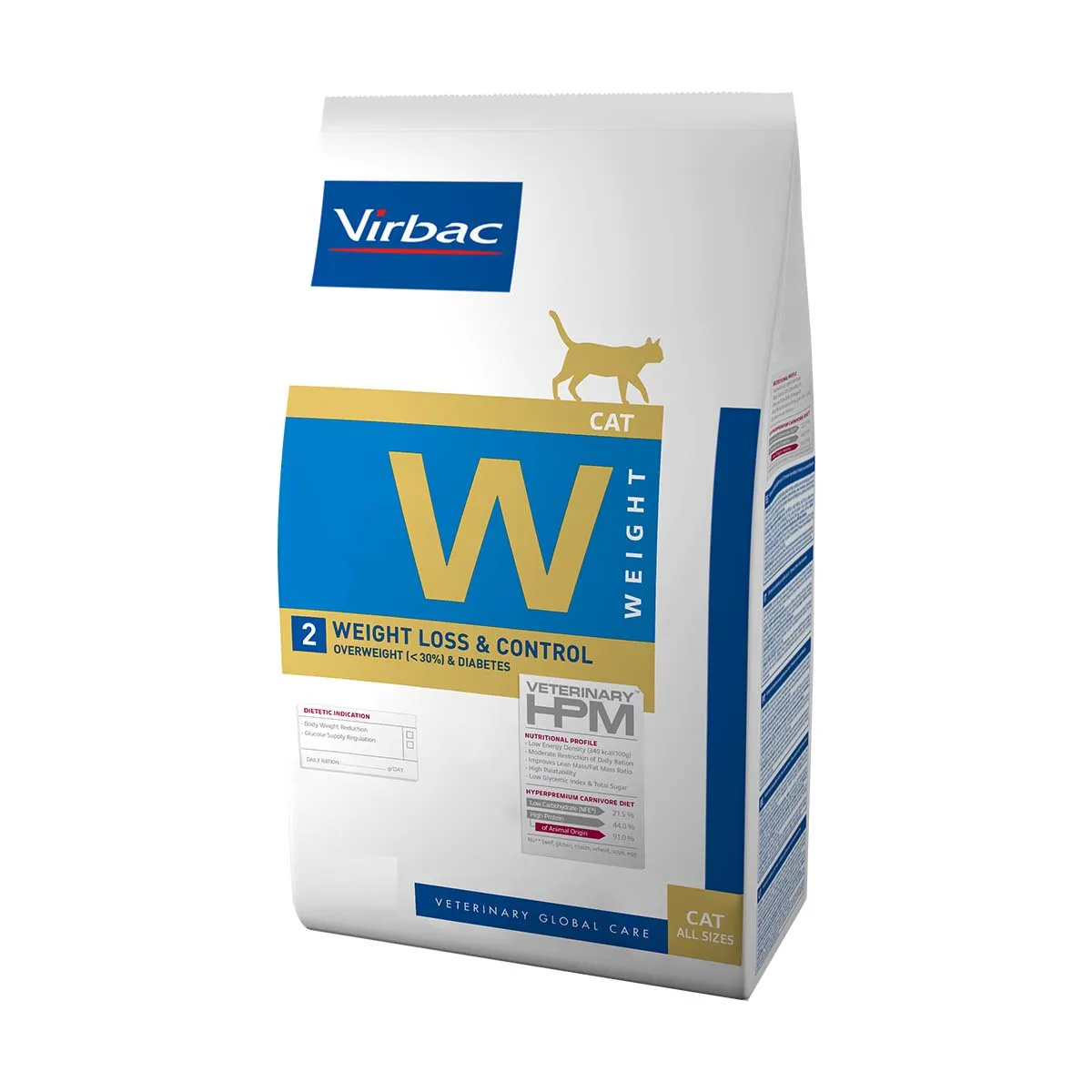 VIRBAC VETERINARY HPM W Weight 2 Weight Loss & Control pour chat - Sac de 7 kg