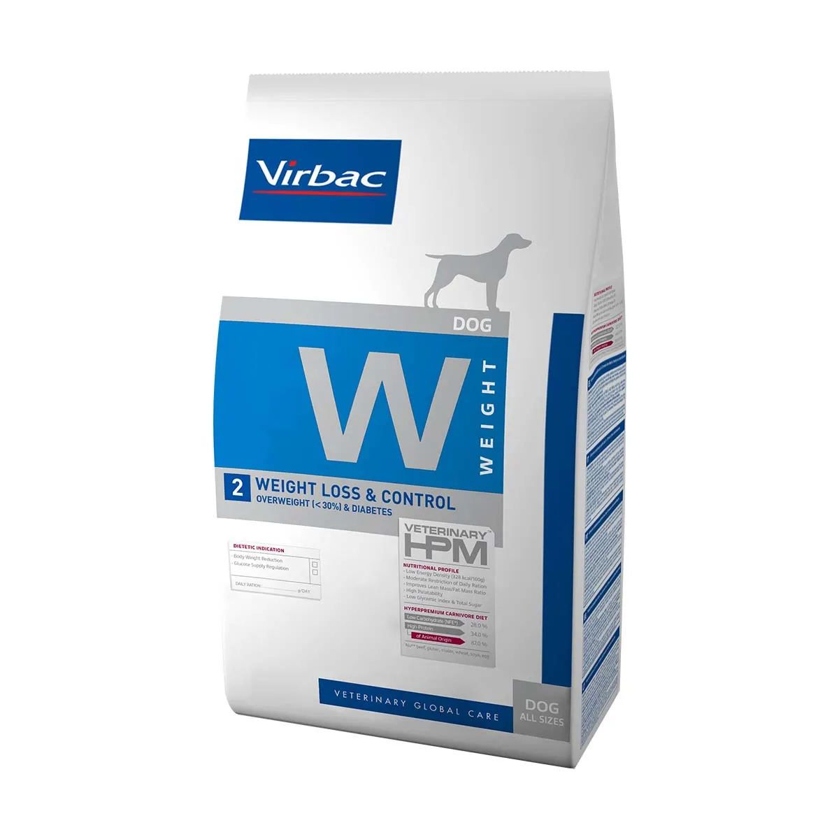 VIRBAC VETERINARY HPM W Weight 2 Weight Loss & Control pour chien - Sac de 12 kg