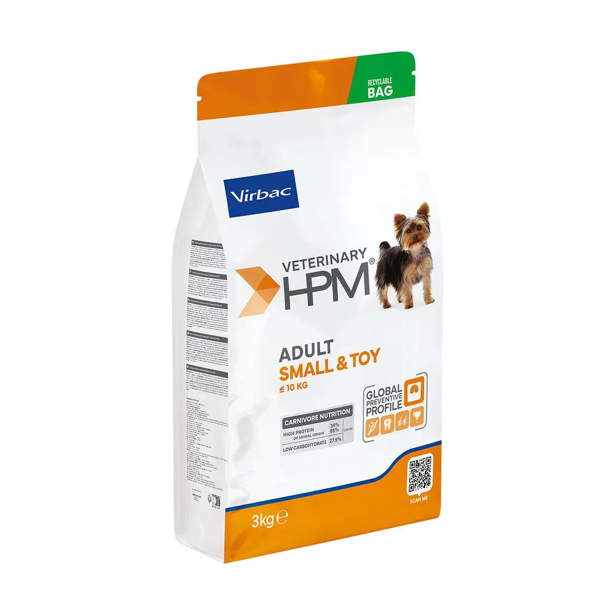 [32347] VIRBAC VETERINARY HPM pour chien adulte small / toy - Sac de 3kg