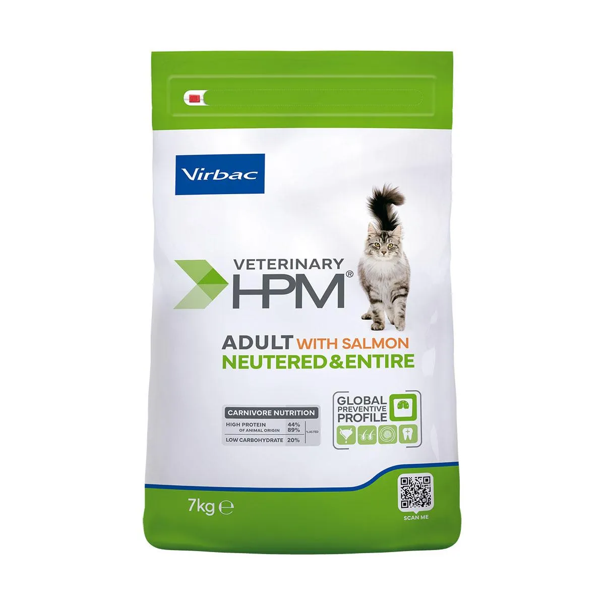 VIRBAC VETERINARY HPM Adult Neutered & Entire Chat Saumon - 7 kg