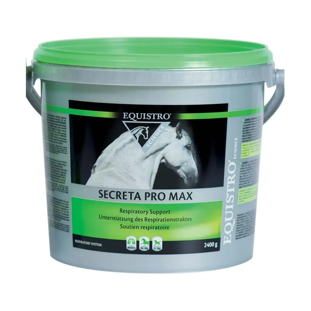[68328] Equistro Secreta Pro Max Vetoquinol – Complément respiratoire cheval, toux & bronches encombrées - 2,4 kg