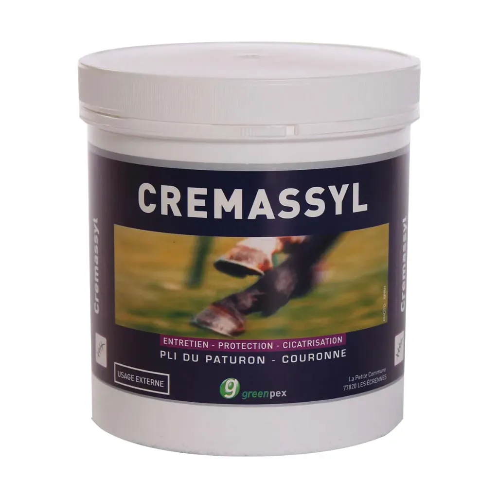 Cremassyl Greenpex – Crème grasse protectrice et cicatrisante pour paturon de cheval – Crevasses, gale de boue et plaies superficielles - 1kg