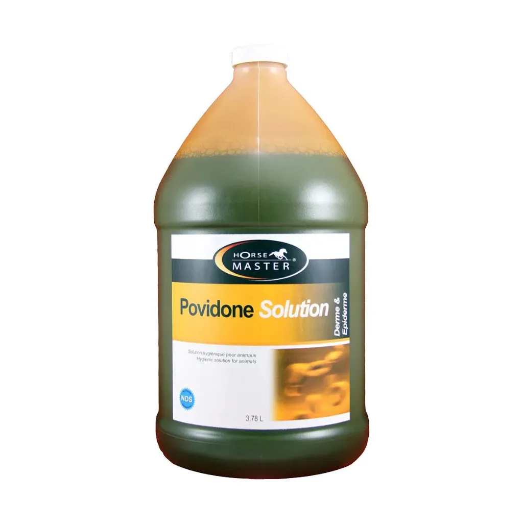 [35789] Povidone Solution 10 % Horse Master antiseptique iodé cheval, désinfection plaies & peau - Bidon 3,78L