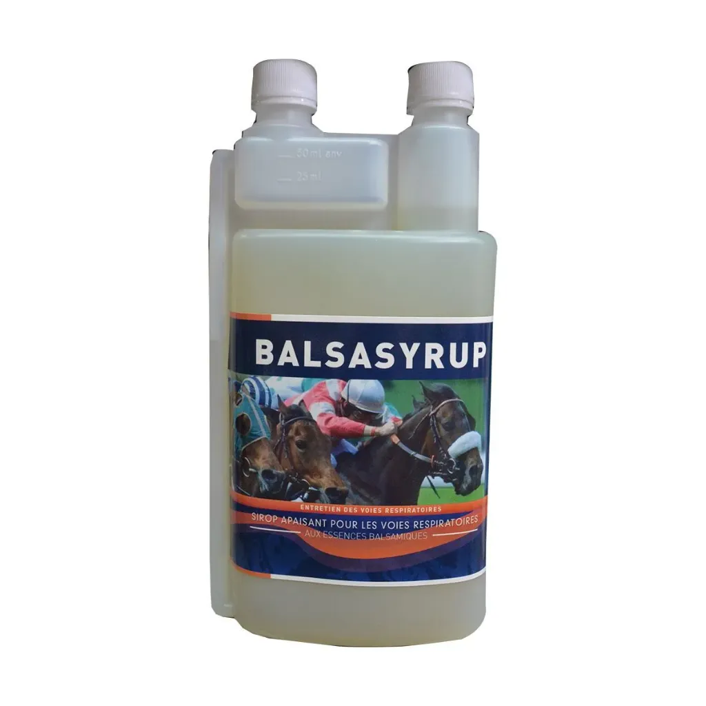 [48695] Balsasyrup Greenpex Sirop toux cheval, voies respiratoires, emphysème & environnement poussiéreux - 1L