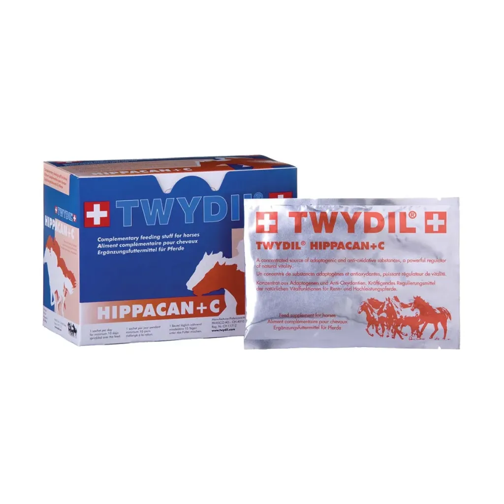 [37194] Twydil Hippacan+C Adaptogène anti-stress cheval, transport, compétition & changement d'écurie - 10x50g