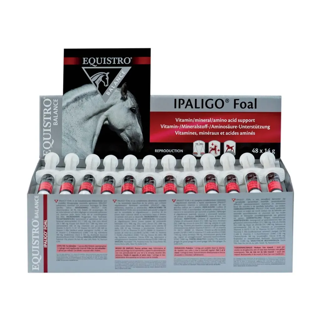 [29166] Vetoquinol Equistro Ipaligo Foal Complément croissance poulain, oligo-éléments, vitamines A,C,E & acides aminés - 48 seringues