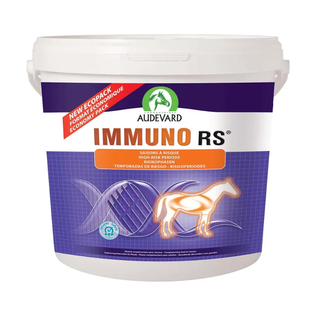 [28465] Audevard Immuno RS Complément immunité cheval, poulain convalescence & périodes à risque - Seau de 5kg