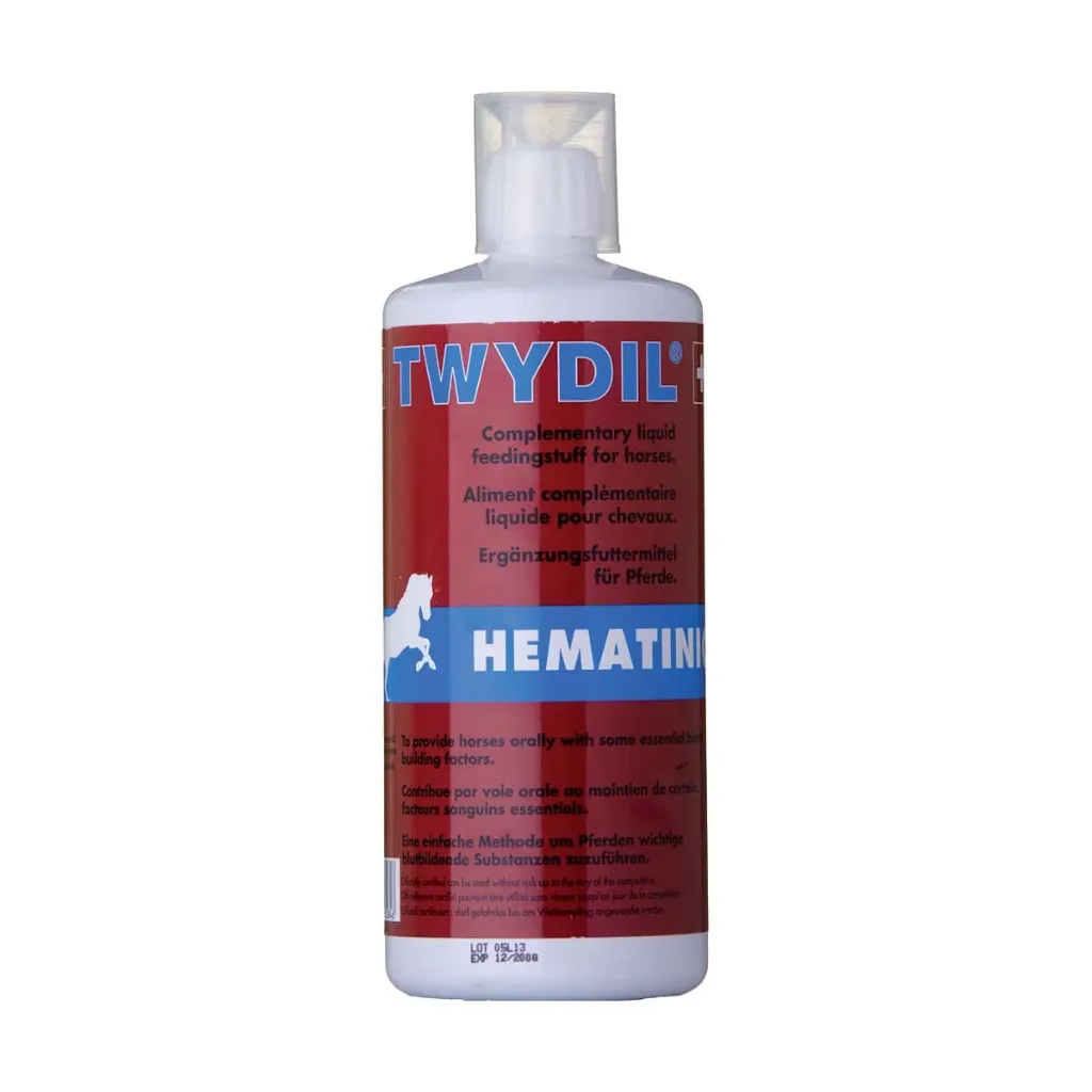 [11752] Twydil Hematinic Tonique hématologique cheval, fer, vitamines B & SOD antioxydant, anémie, piroplasmose & convalescence - 1L