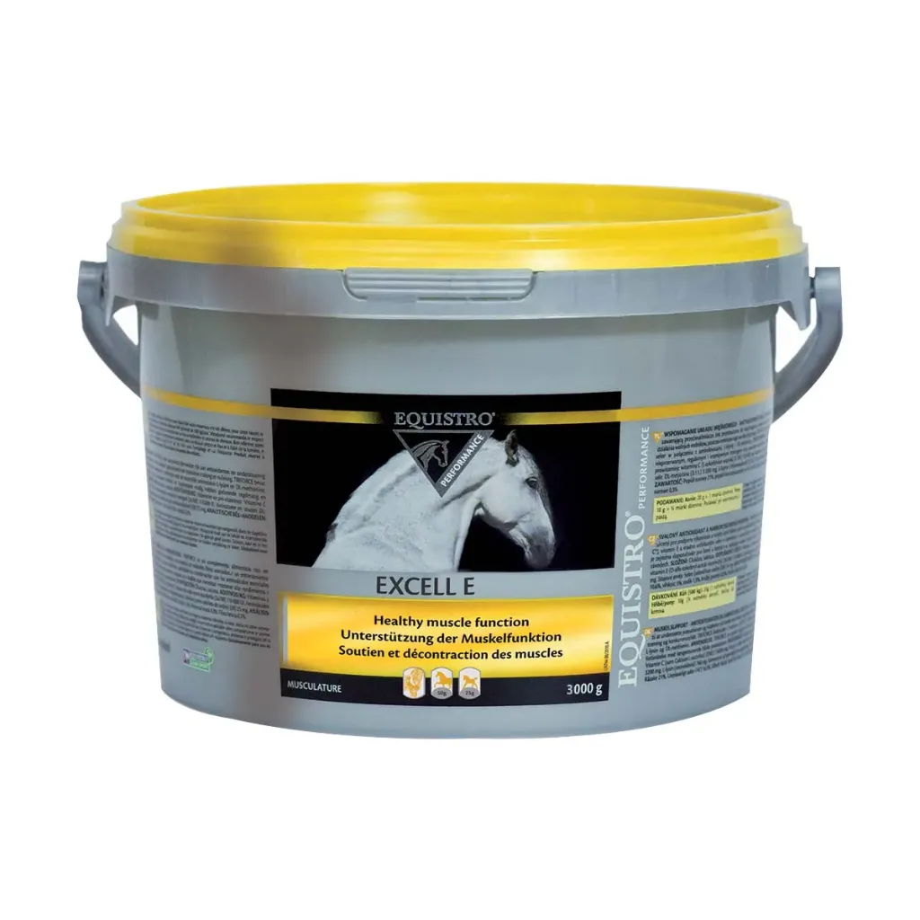 [51152] Equistro Excell E Poudre Complément musculaire cheval, vitamine E - Seau de 3Kg