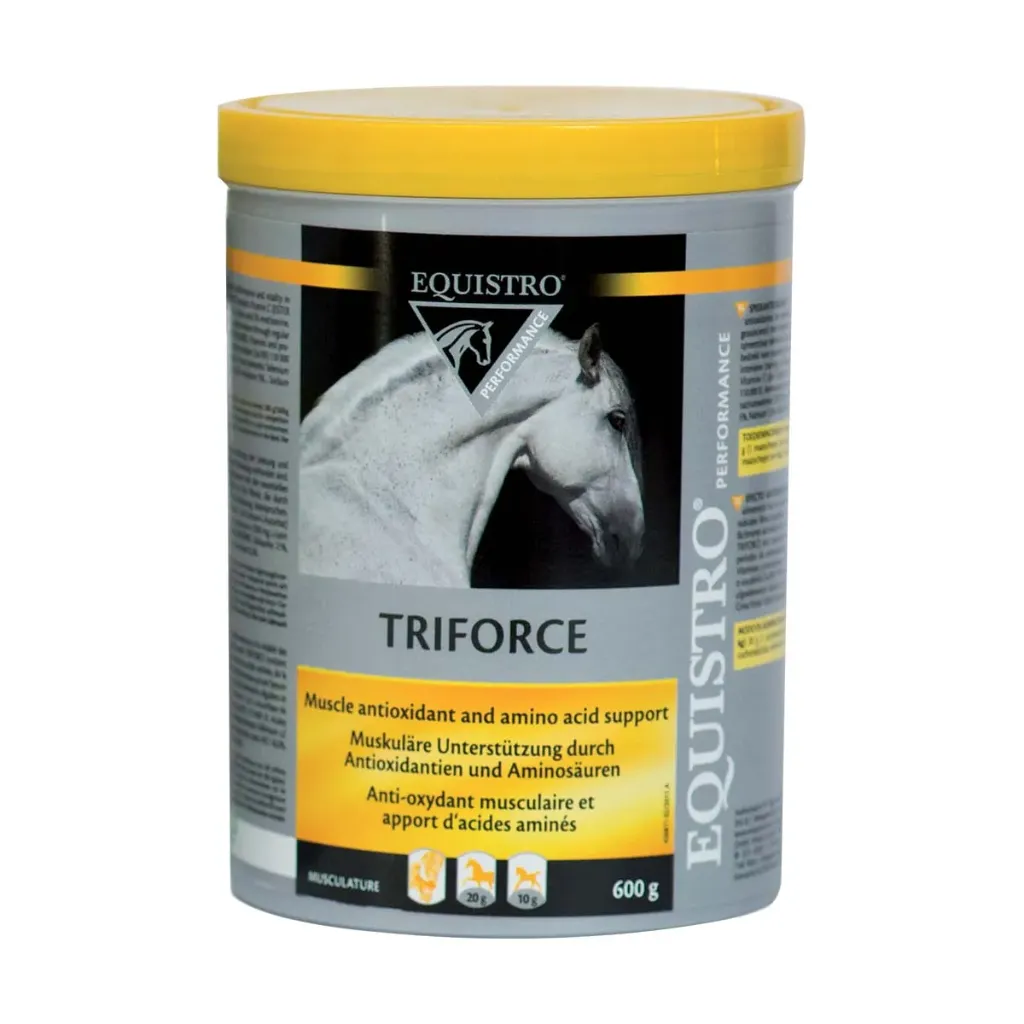 [5678] Equistro Triforce Complément antioxydant musculaire cheval sportif, performance & récupération - Pot de 600g