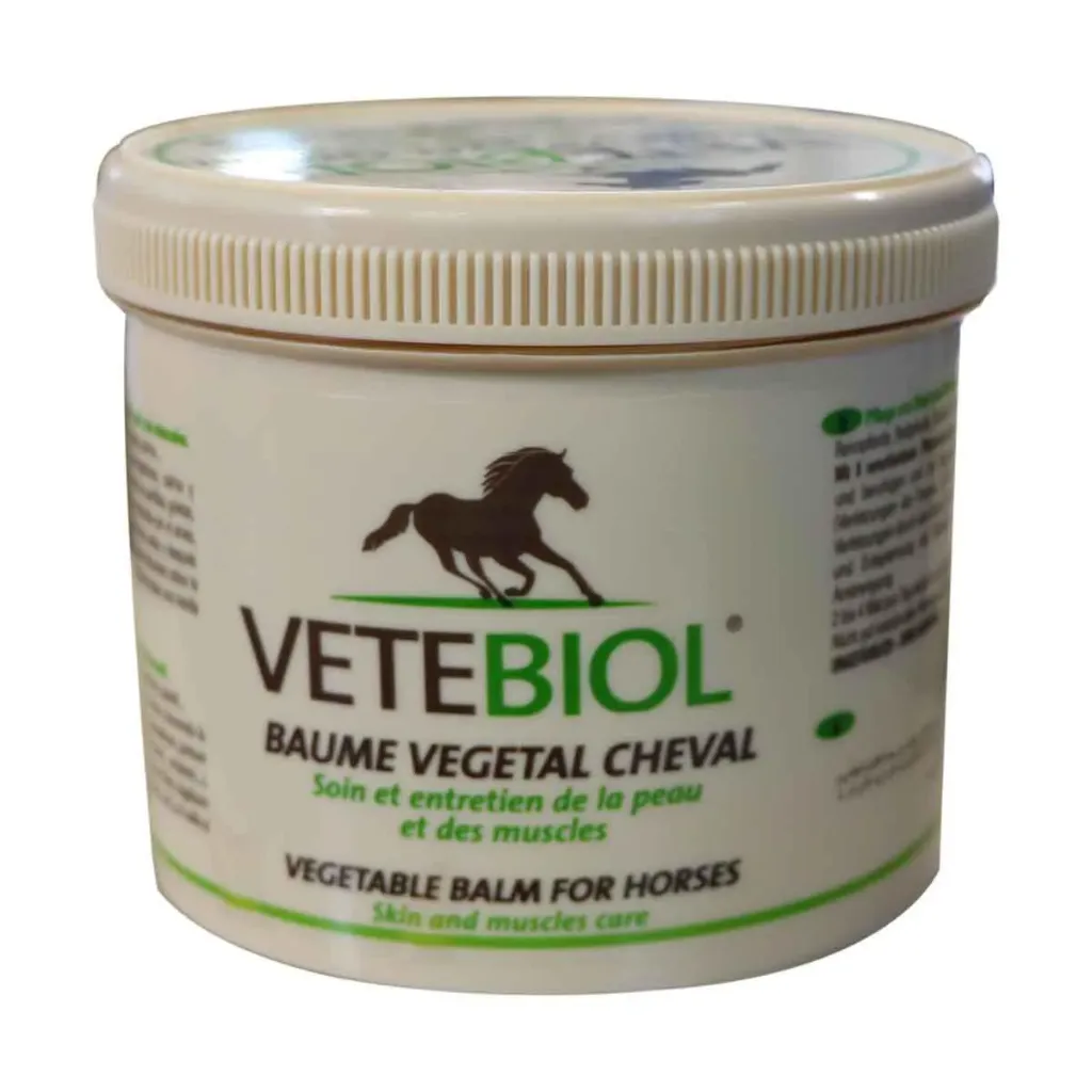VETEBIOL Baume Végétal pour chevaux, soin des muscles et de la peau , Récupération, décongestion et réparation cutanée – 400 g