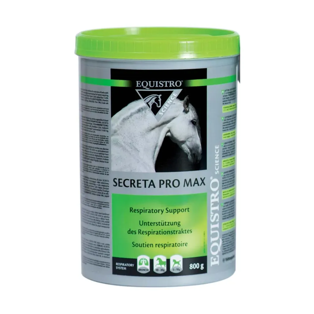 Equistro Secreta Pro Max Complément respiratoire cheval, toux & bronches encombrées - 800g