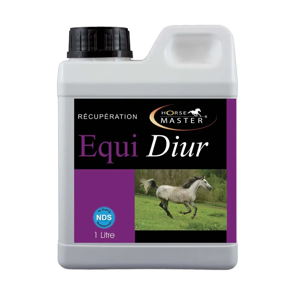 [43738] Horse Master EquiDiur Drainage foie & reins cheval, détox post-effort, changement de saison, cheval sport, âgé, cheval en surpoids - 1L