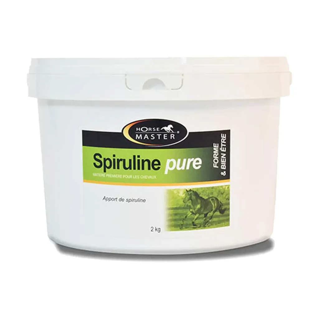 [13104] Spiruline Pure Horse Master – Complément alimentaire immunité et vitalité – Seau de 2 kg