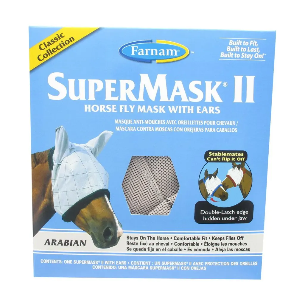 [802255] Masque Anti-Mouche Supermask II – Taille Arabe/Small Horse avec oreilles – Unité