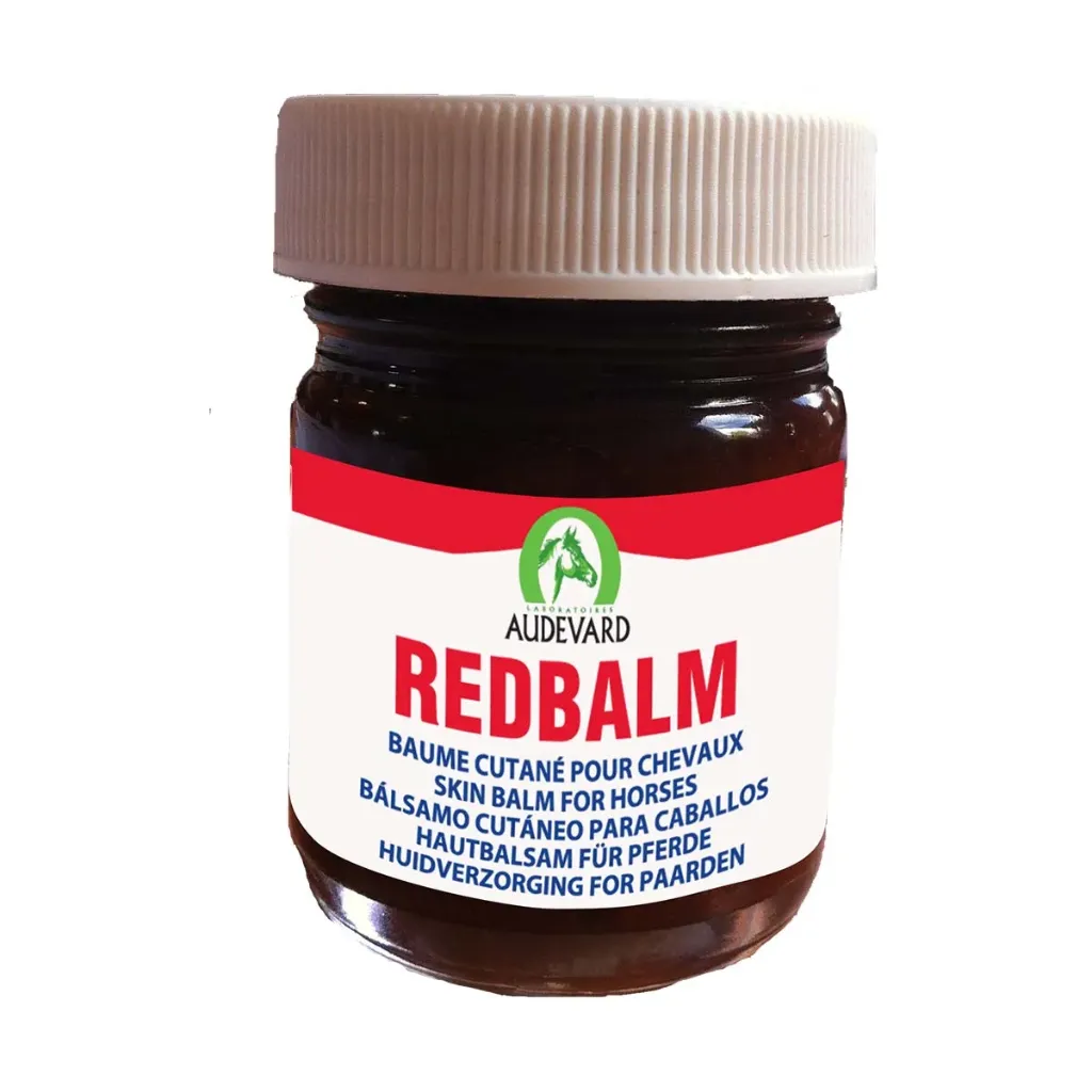 [24680] Audevard REDBALM – Baume cutané pour chevaux – Traitement des sarcoïdes, verrues et papillomes – Application locale – Pot 28,5 g
