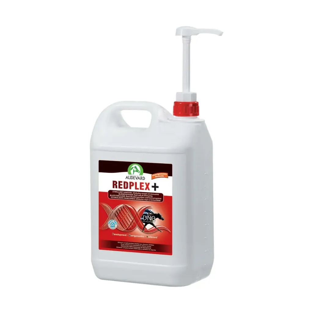 [24748] Audevard Redplex+ Complément fer & vitamines cheval, soutien à la performance compétition, baisse de forme & anémie – 5 L
