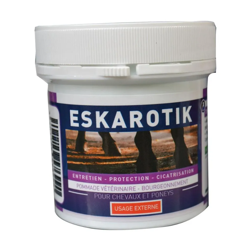 Eskarotik – Pommade cicatrisante cheval, anti-bourgeonnement plaies & lésions cutanées – Pot de 130 ml