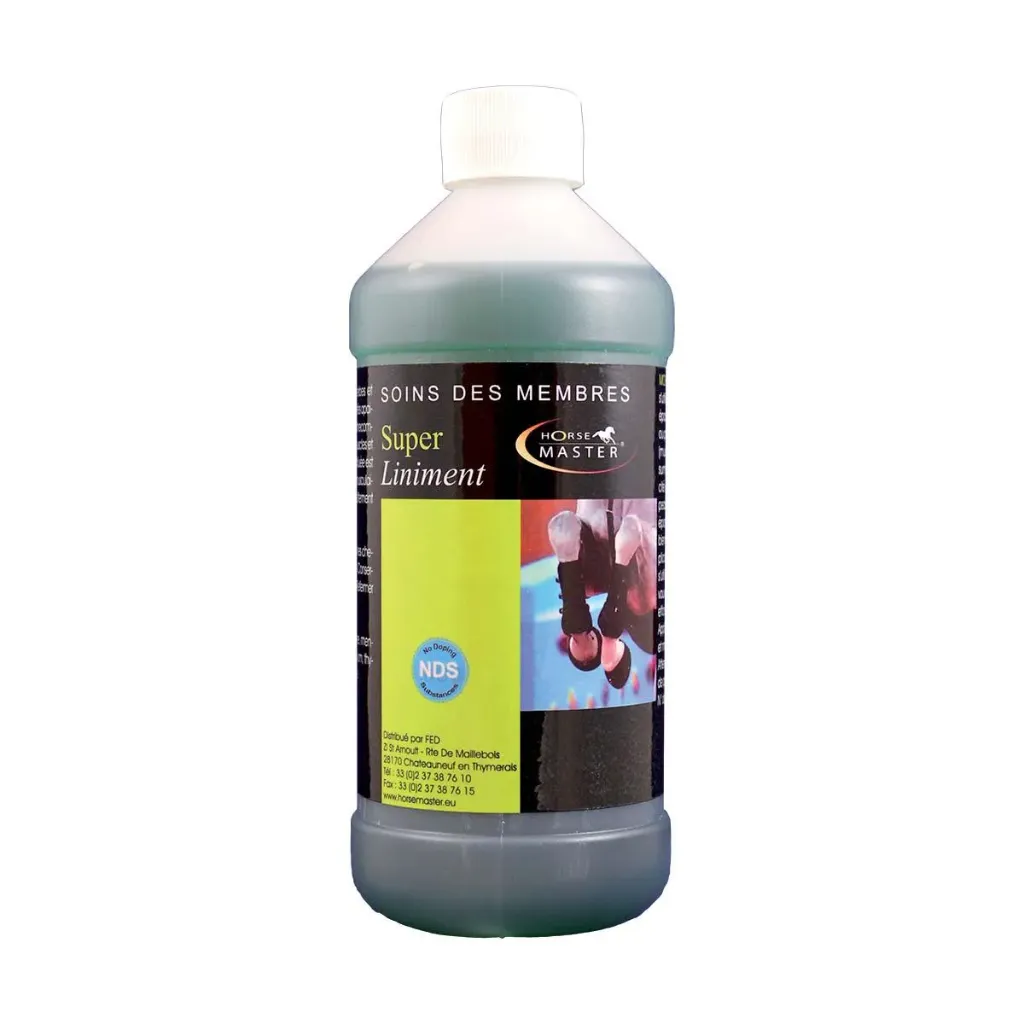 [43416] Horse Master Super Liniment solution de massage cheval, échauffement musculaire & récupération - 473 ml