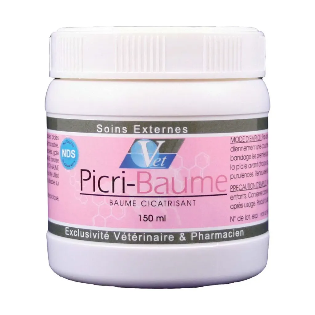 Picri-baume – Baume réparateur cicatrisant cheval, plaies & crevasses – Pot de 150 ml