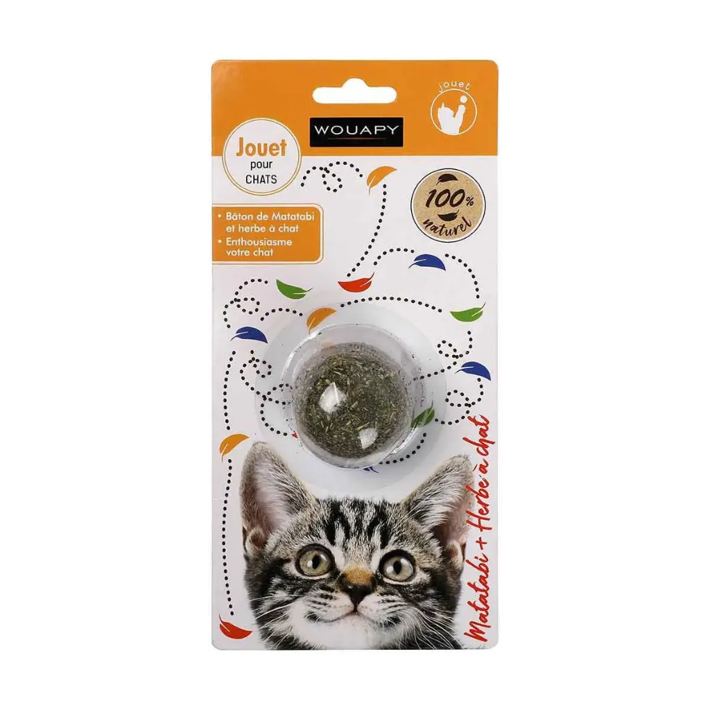 JOUET CHAT BALLE HERBE A CHAT & MATATABI - unité