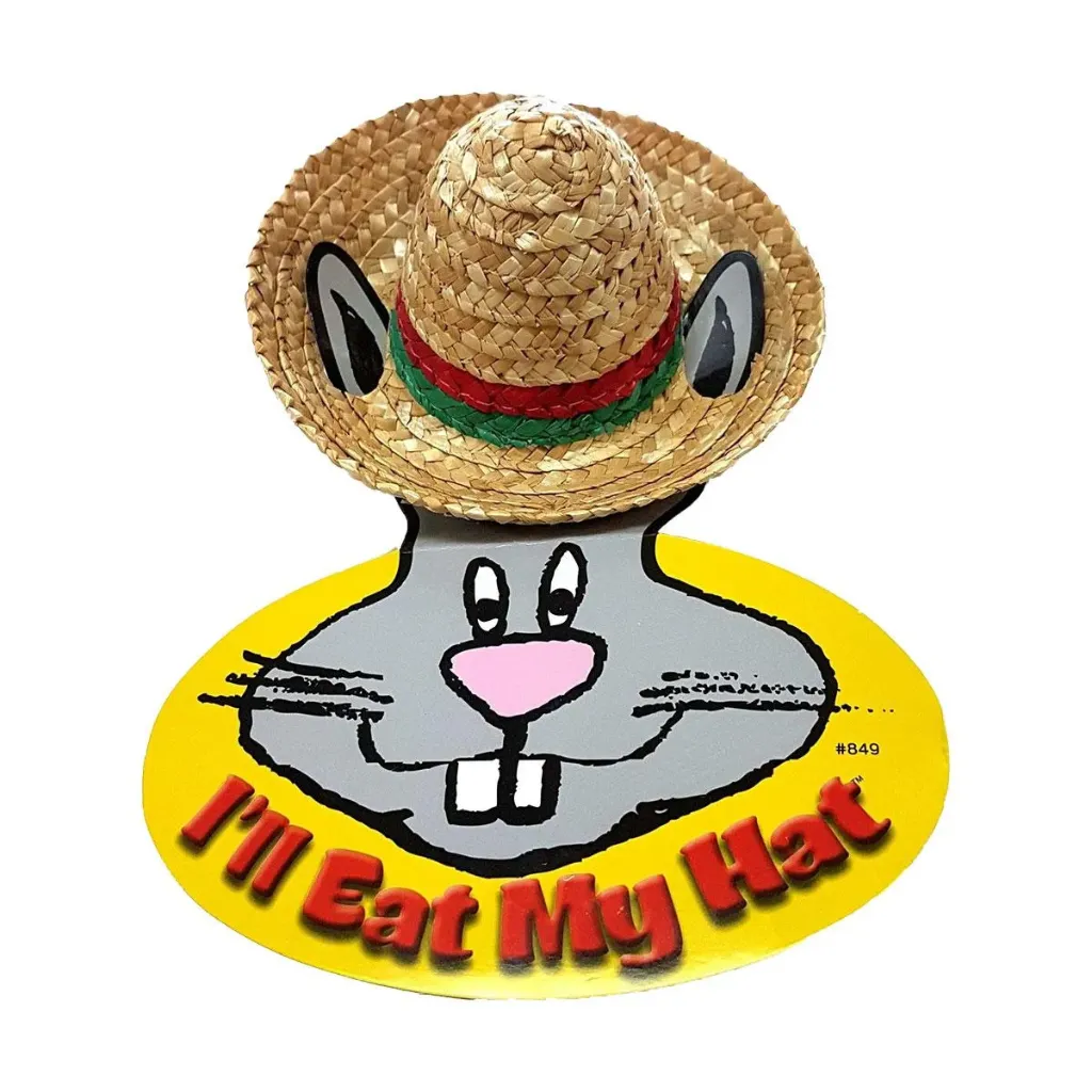[805171] Chapeau paille comestible Lapin - 15cm