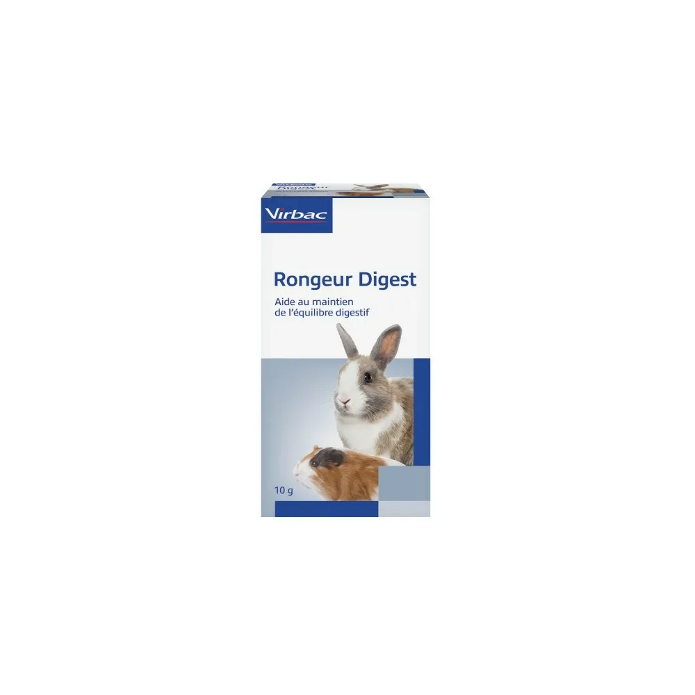 Virbac Rongeur Digest Régulateur de la Flore Intestinale pour Lapin et Rongeur - Flacon de 10 g