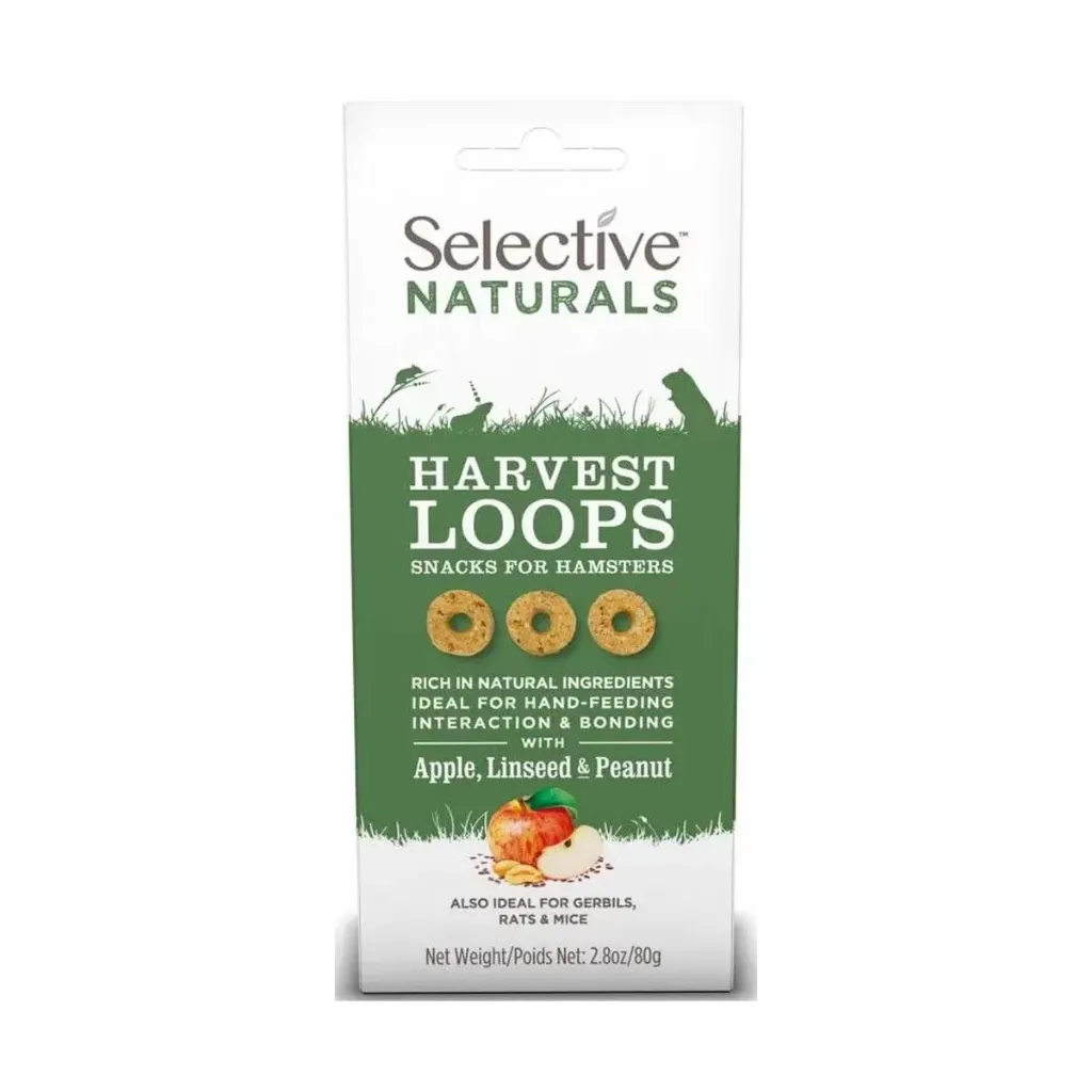 [32041] Selective Naturals Harvest Loops pour Hamsters - Sachet de 80g