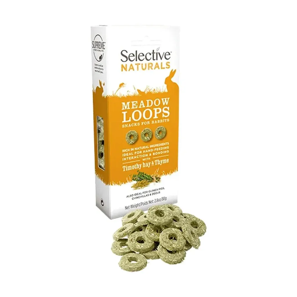 [31922] Selective Naturals Meadow Loops snacks pour lapins - Sachet de 80g