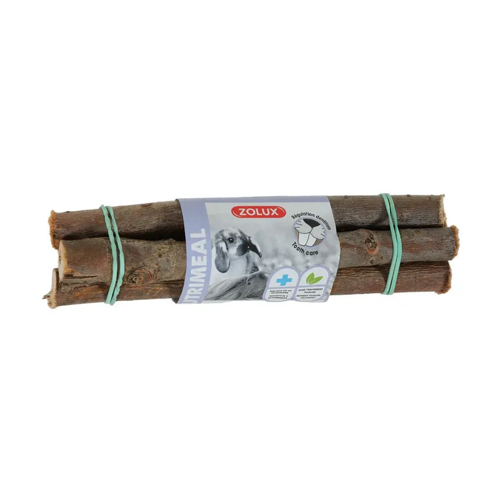 [808318] Bûchettes batonnets en bois pour lapin et rongeur - Sachet de 4