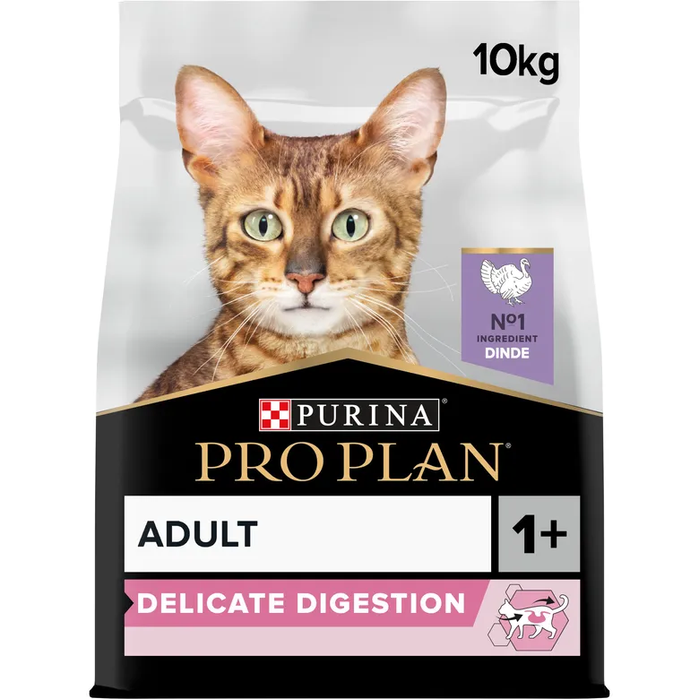 PURINA PRO PLAN Delicate Digestion Adult 1+ à la dinde pour chat - Sac de 10 kg