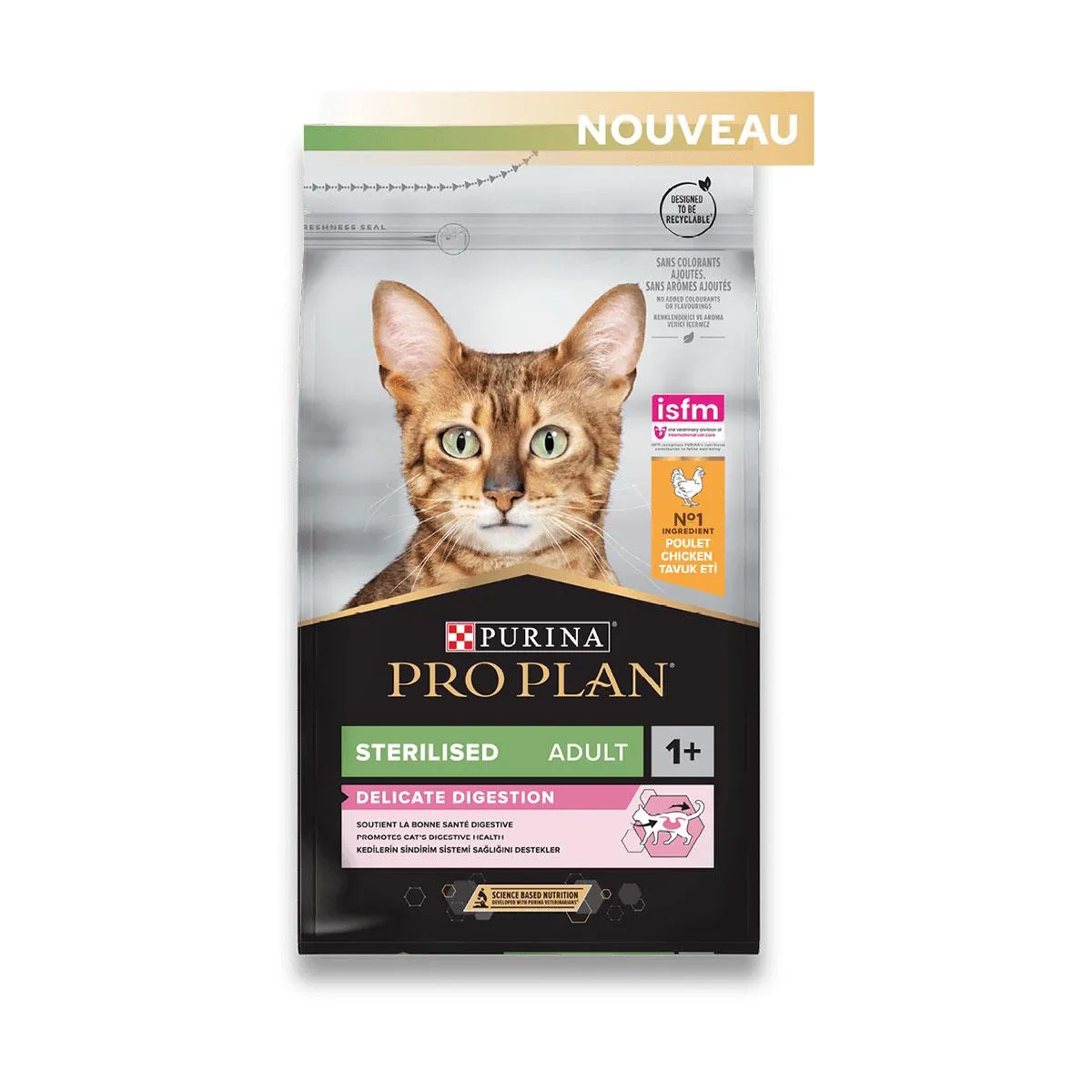 PURINA PRO PLAN Delicate Digestion Sterilised Adult 1+ au poulet pour chat - Sac de 10 kg