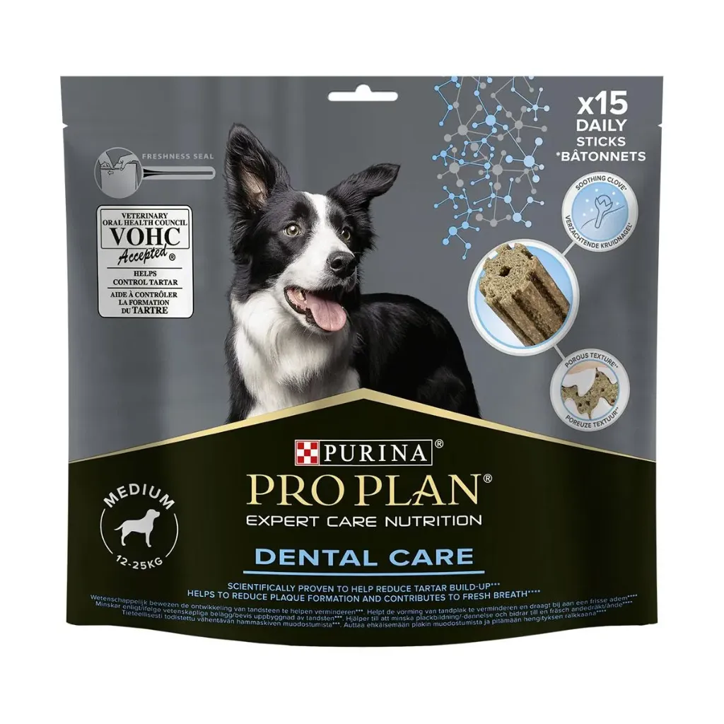 PURINA PRO PLAN EXPERT CARE NUTRITION Dental Care Medium 12-25 kg pour chien - 5 sachets de 345 g