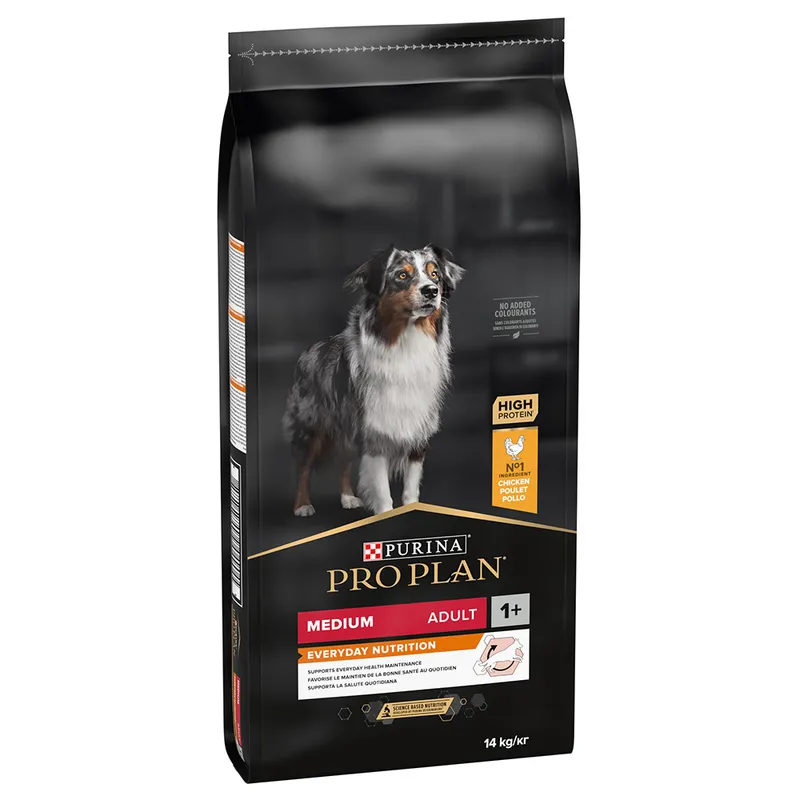 PURINA PRO PLAN Everyday Nutrition Medium Adult 1+ au poulet pour chien - Sac de 14 kg
