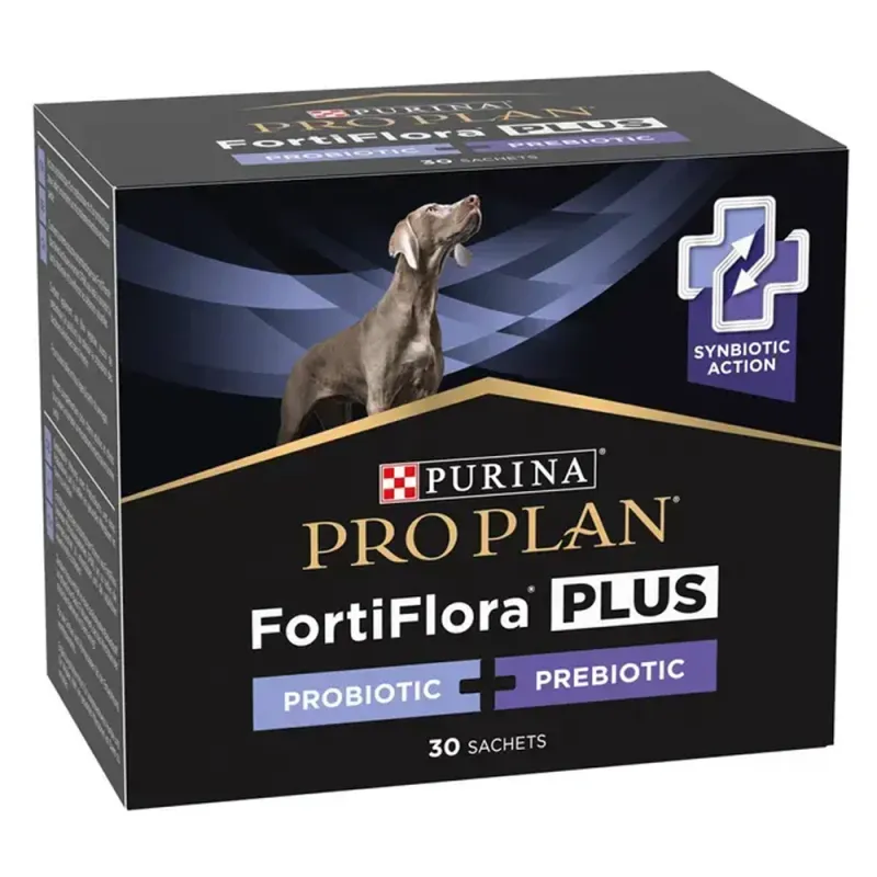 PURINA PRO PLAN FortiFlora Plus Probiotique pour chien - Boîte de 7 sachets de 1g