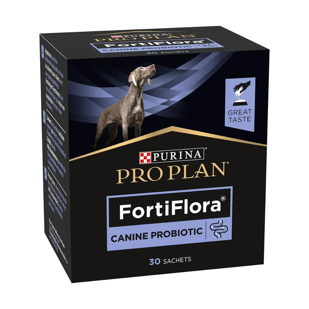 PURINA PRO PLAN FortiFlora Probiotique pour chien - Boîte de 30 sachets