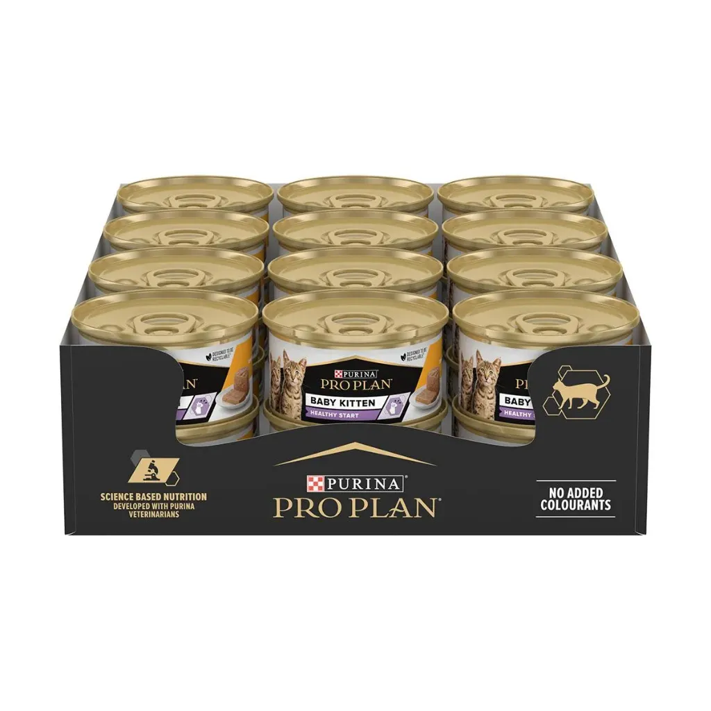 [16268] PURINA PRO PLAN Healthy Start Baby Kitten au poulet pour chat - 24 boîtes de 85 g
