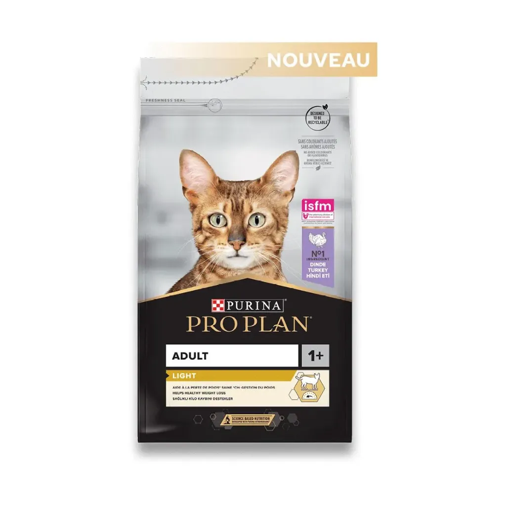 [46888] PURINA PRO PLAN Light Adult 1+ à la dinde pour chat - Sac de 3kg